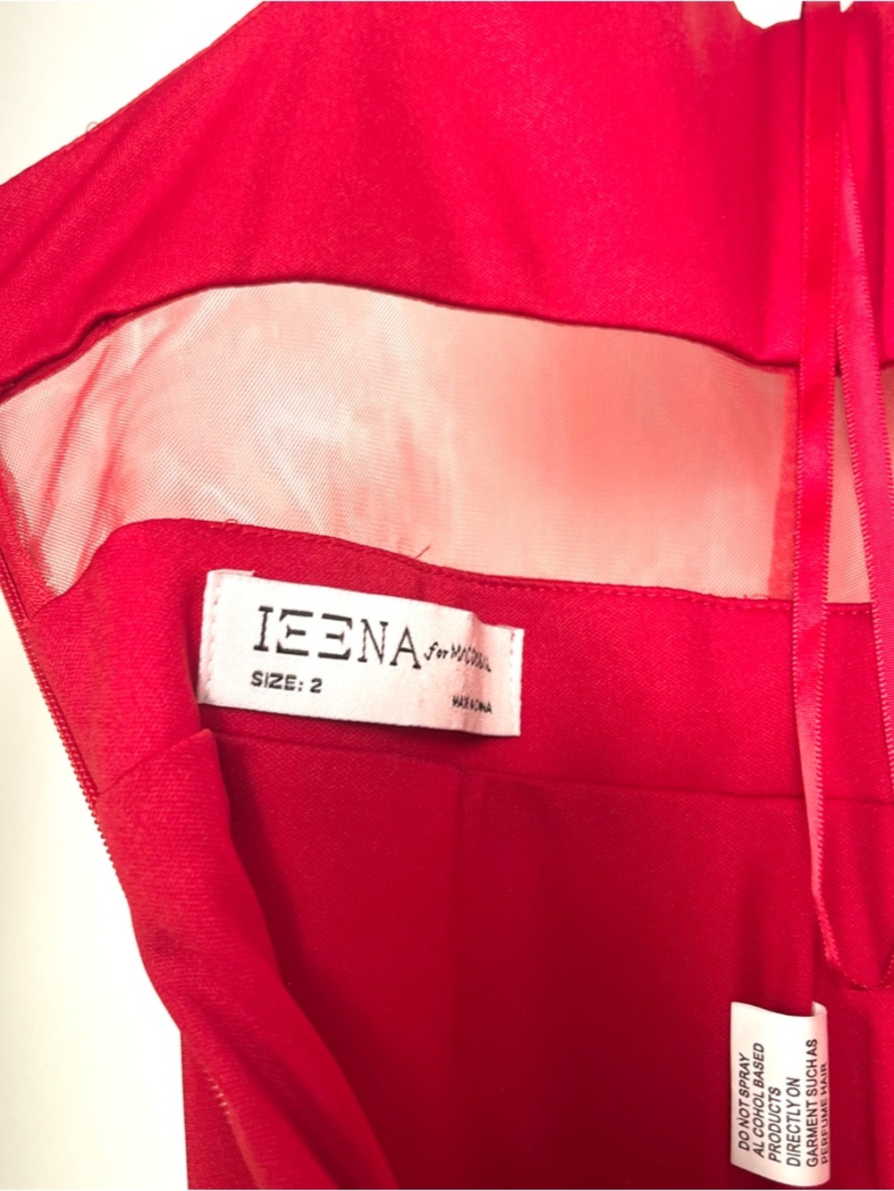 NWT Mac Duggal Ieena Red Sleeveless Mesh Panel Maxi Dress Evening Gown Size 2 - Picture 10 of 10